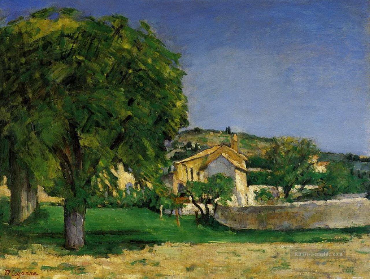 Kastanienbäume und Bauernhof von Jas de Bouffin Paul Cezanne Ölgemälde